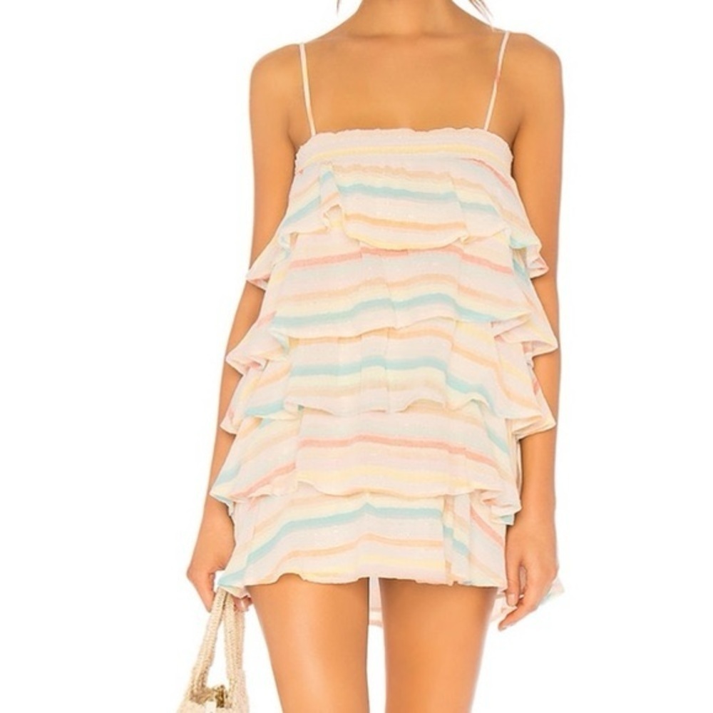 Lovers and Friends Liv Dress in Spring Rainbow (105)